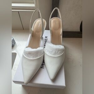 Marc Fisher white Women's Slingback Shoes
